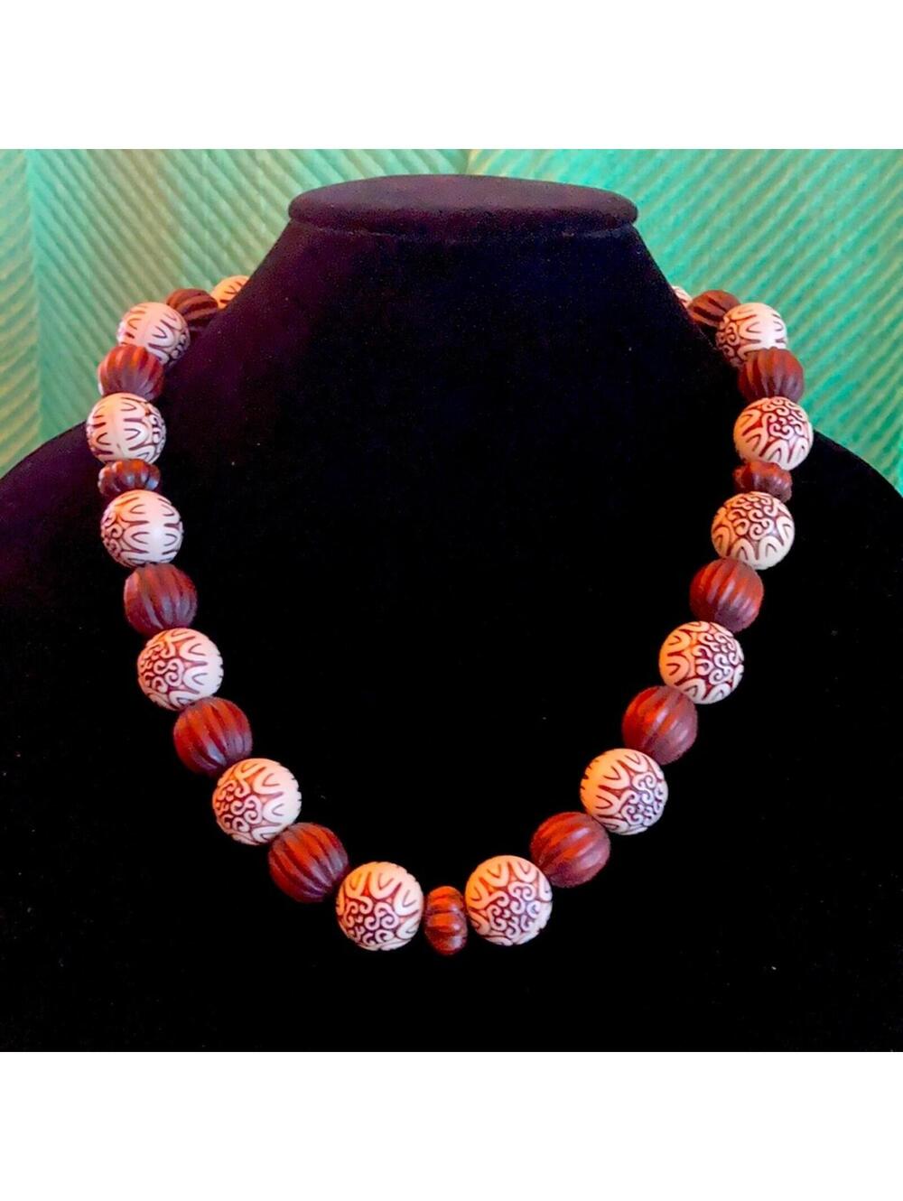 24” Large Wooden Beads necklace